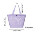 thumbnail image 3 of Small Size Mesh Beach Bag, Portable Foldable Lightweight Storage Tote, One Shoulder Travel Net Pouch Bag, Bag for Travel Shopping Beach Small Storage, 3 of 6