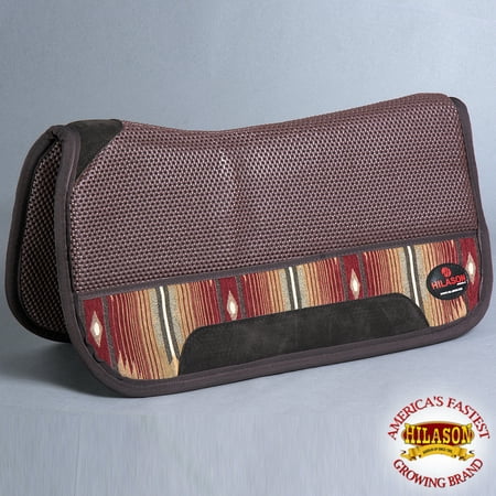 32x32 HILASON BROWN PRO SERIES CONTOURED ANTI SLIP HORSE SADDLE PAD MADE IN (Best Saddle Pad For Cutting Horse)