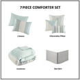 thumbnail image 5 of Madison Park 7-Piece Pintuck Bed in a Bag Comforter Set, King, Aqua, Amherst All Season Bedding Set, 5 of 12