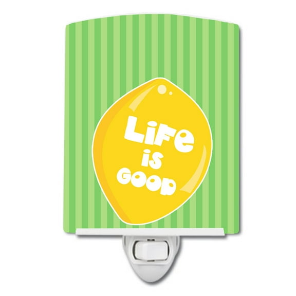 Caroline's Treasures BB7108CNL Lemon Life is Good Ceramic Night Light, 6x4x3", multicolor