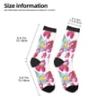 thumbnail image 2 of Fuzoiu Watercolor Flowers Print Kids Socks For Boys Girls,Grip Crew Socks with Non Slip,Lightweight Stretch Crew Socks,Toddlers Crew Boot Socks, 2 of 5