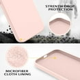 thumbnail image 2 of iPhone 12 Case, iPhone 12 Silicone Case, Liquid Silicone Case with Full Camera Lens Protection Microfiber Lining Shockproof Protective Phone Cases Cover for iPhone 12 6.1 inch, Pink, 2 of 16