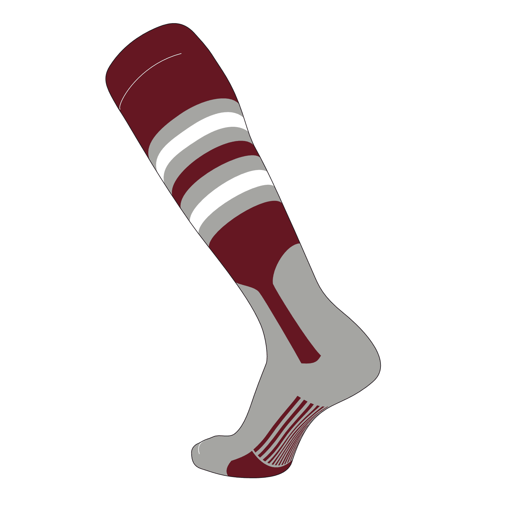 TCK TCK Elite Baseball Knee High Stirrup Socks (I, 7in) Cardinal