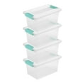 thumbnail image 2 of Sterilite 64 Qt Latching Storage Tote Box (6 Pack) Medium Clip Box (4 Pack), 2 of 12