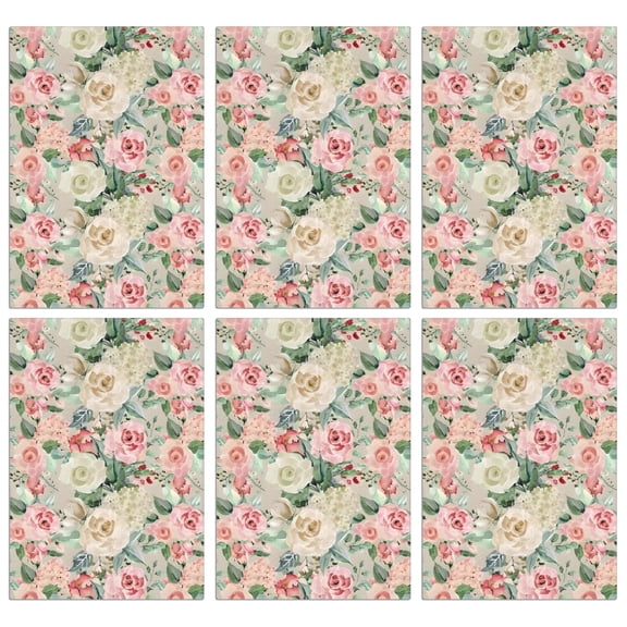 6 Pcs Funny Kitchen Towels,Pioneer Flower Floral Print Pattern Microfiber Dish Towels,Kitchen Tea Towels,Kitchen Towel Set (18" X 26")