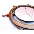 thumbnail image 6 of Nagina International Natural Wood Ship Wheel with Plane Mirror | Maritime Home Decor Gift (12 Inches), 6 of 6