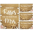 thumbnail image 3 of Inkdotpot How Many Kisses For The Soon To Be Mrs Beach White Bridal Shower Game 1 Sign + 30 Cards, 3 of 4