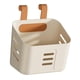 thumbnail image 3 of Organizador de cesta colgante de plástico reutilizable con gancho para ducha para baño y dormitorio amarillo, 3 of 9
