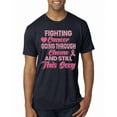 thumbnail image 1 of Wild Bobby, Fighting Cancer And Still Sexy, Breast Cancer Awareness, Men Premium Tri Blend Tee, Vintage Navy, Large, 1 of 5