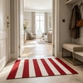 thumbnail image 4 of Diceymbol Red White Striped Cotton Woven Rug Reversible Mat for Kitchen Entryway Patio Farmhouse Decor 32x20 Inch, 4 of 8