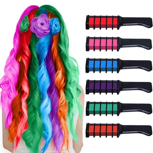 10 Colores Peine Tiza El Cabello Tinte Temporal Pelo Juego | Meses Sin