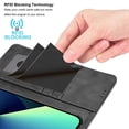 thumbnail image 4 of For Samsung Galaxy S24 Ultra Phone Case, Ebizware Galaxy S24 Ultra RFID Blocking Leather Wallet Case for Women Men with Card Holder Slots and Lanyard Magnetic Flip Kickstand Cover [Black], 4 of 8