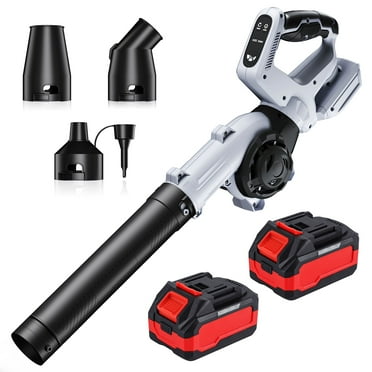 FOUKUS 20V Cordless Leaf Blower: 580CFM Electric Leaf Blower with 2×4.0Ah Fast Charing Batteries and Charger