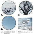 thumbnail image 3 of Designart "White Tree winters solitude" Landscape Trees Floater Framed Canvas Art Print, 3 of 7