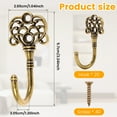thumbnail image 4 of FUYGRCJ 20PCS Vintage Metal Wall Hooks Kit, Versatile Bohemian Decorative Hooks Set, Exquisite Metal Wall Hook Hangers Kit for Entryway, 4 of 10