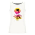thumbnail image 4 of Zylanna Men's Hawaii Tank Tops Pullover, Crew Neck Cool Vest Beach Vacation Sleeveless Casual T-Shirts for Men White Size 2XL, 4 of 4
