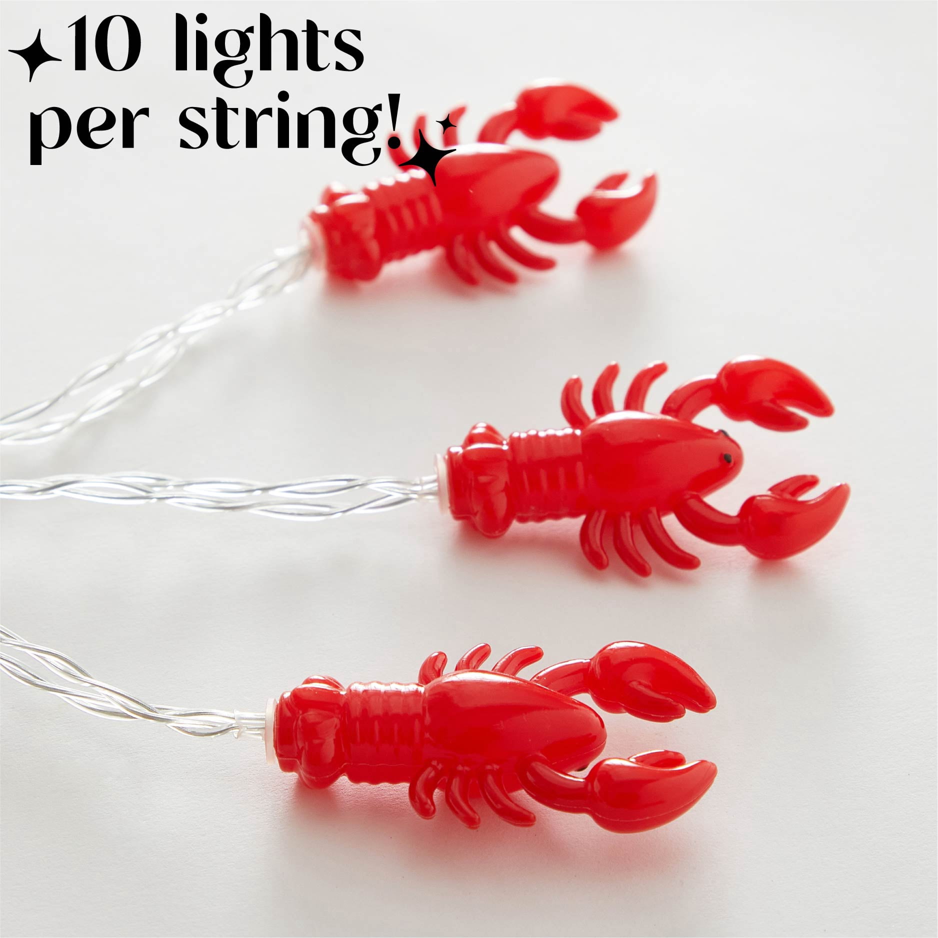 Urban Shop Indoor 5.5' Battery Operated Lobster Figural LED String Lights
