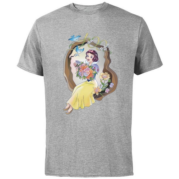 Disney 100 Platinum Princess Collection Snow White D100 - Short Sleeve Cotton T-Shirt for Adults - Customized-Charcoal