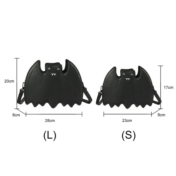 Bolsa de hombro de murciélago de Halloween para chicas adolescentes bandolera Ehuebsd de cuero PU bandolera para fiesta