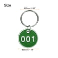 thumbnail image 2 of Uxcell Number Key Tags 1-50, 30mm Round Aluminum Metal Number Tags with Key Rings, Green, 2 of 7