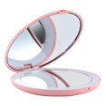 thumbnail image 3 of Round Mirror Led Makeup Light Mirror Mini Hand Comestic Mirror Led Pocket Mirror Pocket Mirror LightsPink9x9x1.85cm, 3 of 3