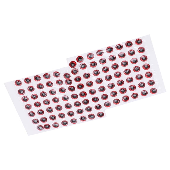 Fishing Lure Eyes, Easily Use Durable Simulation Fisheye Sticker Three-Dimensional Design For Crafts For DIY Baits Red,Gold