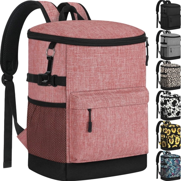 Mochila térmica Tenot, 33 latas, aislante, a prueba de fugas, rosa