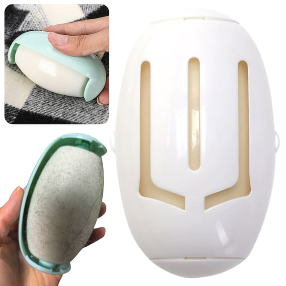 4"x2.4"x2.4" Reusable Washable Lint Roller, Pet Hair Remover for Clothing Sofas Car Interiors, Eco-Friendly Sticky Roller with Ergonomic Handle, White, By Preplabs