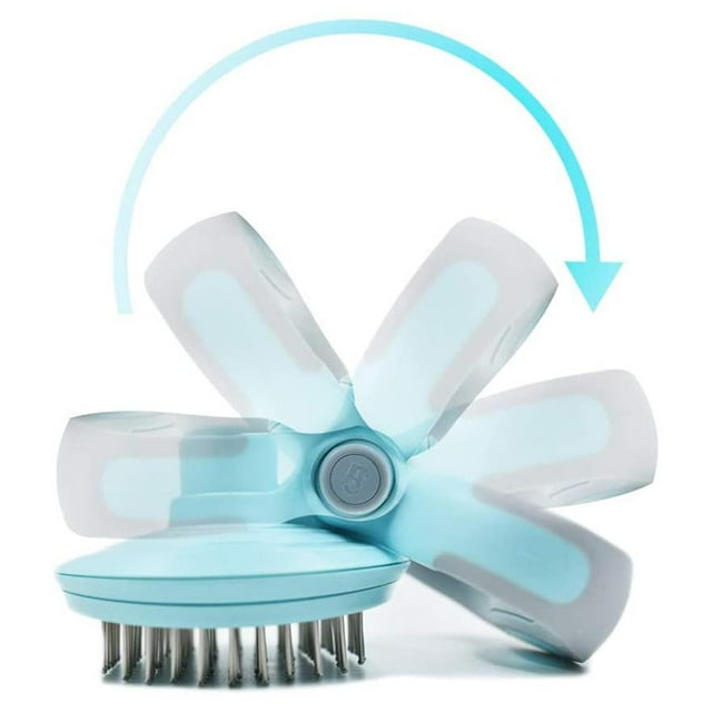 stanreset Multi-Angle Adjustable Pet Comb Dog Steel Pin Brush Pet Cleaning Comb Sky-blue