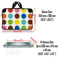 thumbnail image 2 of LSS 12-13.3 inch Laptop Sleeve Bag Compatible with Acer, Dell, HP, MacBook, Carrying Case Pouch w/ Handle & Adjustable Strap - Polka Dots, 2 of 3