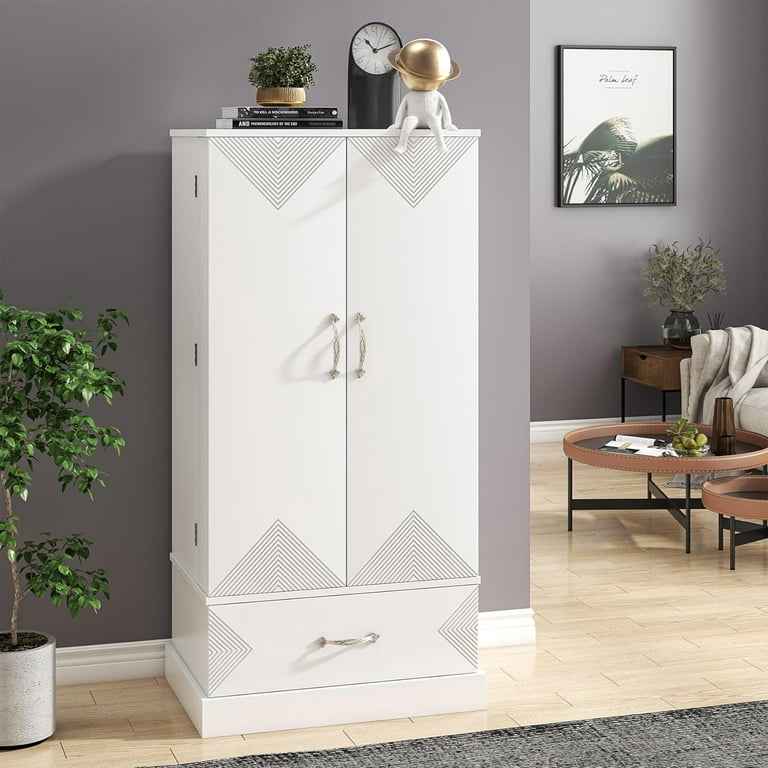 Aiho 47 Kitchen Pantry Storage Cabinet for Kitchen Dining Room - Whit