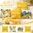 thumbnail image 2 of Yellow Throw Pillow Throw Pillow Cover Decorative Throw Pillow Covers for Couch Spring Pillow Cover Yellow Lemon Floral Decorative Pillow for Home Decor Gift, 2 of 7
