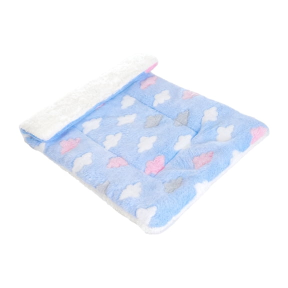 Zeyigg Pet Blanket Flannel Thick Warm for Cats Dogs Winter Bed Crate Mat Cushion Cozy Soft Plush Blue