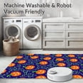 thumbnail image 5 of ODIKA 4'x6' Machine Washable Non-Slip Area Rug, Latch Hook Kit Spooky Pumpkin Patch Design with Pre Printed Canvas High Traffic Rug with Pad, Orange, 730897, 5 of 8