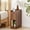 Walnut-arched Drawer, variant on Narrow Nightstand, Slim Bedside Table with Raised Top, Arched Drawer & Open Shelf, Modern Wooden Small Side End Table for Bedroom or Living Room (1, Walnut)