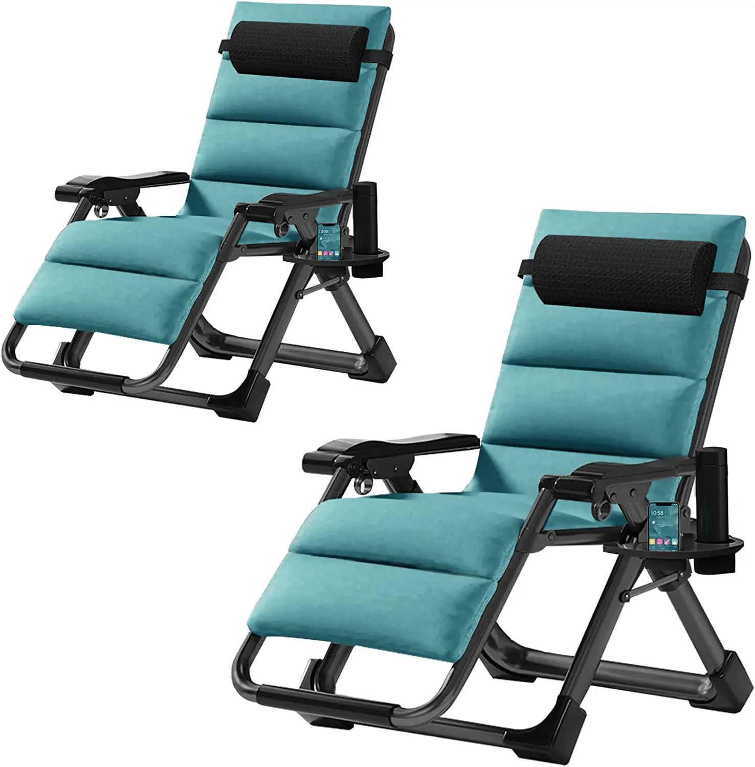 Slsy 2 Pack Zero Gravity Chair Reclining Lounge Patio Chairs