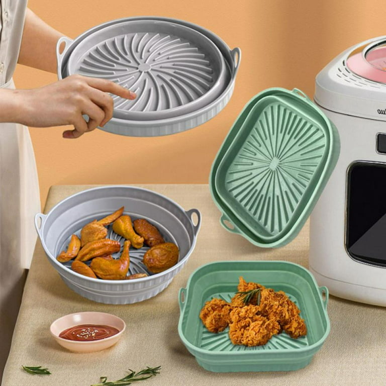 Air Fryer Silicone Tray Oven Baking Tray Pizza Fried Chicken