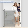 thumbnail image 5 of HDJ 71in Retractable Baby Gate,34in Tall Mesh Baby Safety Gate for Stairs,Metal Auto-Lock Dog Gate,Extra Wide,Grey, 5 of 7