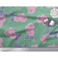 thumbnail image 3 of Soimoi Poly Georgette Fabric Leaves & Berries Fruits Fabric Prints By Yard 52 Inch Wide, 3 of 3