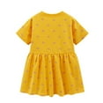 thumbnail image 6 of WOLLED Kids Baby Girls Cotton Dress Summer Printing Princess Dress Toddler Short Sleeve Sundress Dress for 2-8 T, 6 of 9