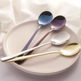 thumbnail image 3 of Stainless Steel Long Handle Tea Coffee Mixing Home Teaspoon Ice Cream Spoon Cocktail Ice Cream Soup Home Teaspoon, 3 of 8