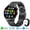 Black steel watch + black silicone strap, variant on Men's Smart Watch, 1.53" HD Display, Bluetooth Calling, Fitness Tracker & Music Control