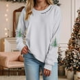 thumbnail image 2 of mgoYE Women Christmas Sweatshirt Christmas Light Sweatshirts Merry and Bright Xmas Long Sleeve Shirts Crewneck Pullover Tops(Light Gray,XL), 2 of 5