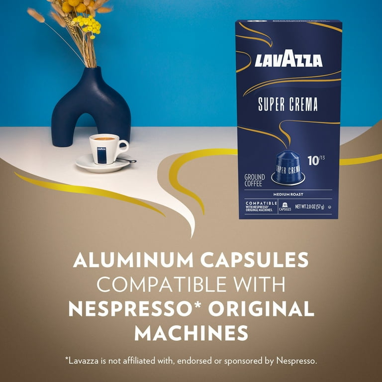 Free Shipping! Lavazza Super Crema Aluminum Capsules for Nespresso