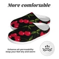 thumbnail image 6 of Goofa Cherry Print Womens Mens Cotton Lightweight House Slippers , Washable Home Slippers,Indoor Comfy Bedroom Cozy Slippers-46/47, 6 of 7