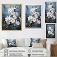 thumbnail image 4 of Designart "Simplistic Azure And Snow Cherry Blossom" Cherry Blossom Canvas Wall Art, 4 of 7