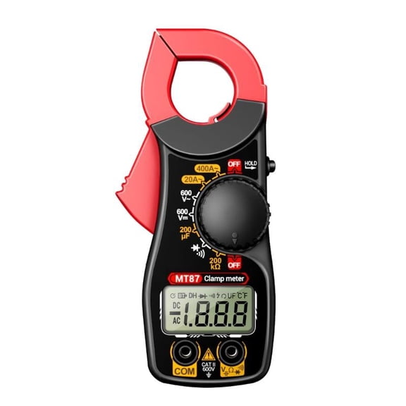 Digital Clamp Meter 400A Current 600V Voltages True RMS Ammeter Pliers Auto Rang 1999 Count Multimeter Tester