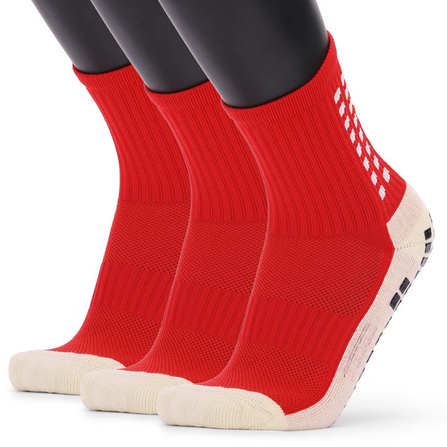 Chaussettes de Soccer Antidérapantes pour Hommes Chaussettes Longues Absorbantes pour Sports, Basketball, Soccer, Volleyball, Course, Randonnée, Randonnée 1 Paire / 3 Paires