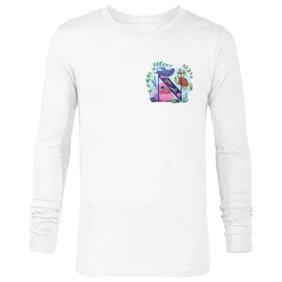 Disney and Pixar Alphabet Monogram Letter N for Finding Nemo - Long Sleeve T-Shirt for Men - Customized-White