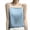 Blue, variant on Summer Vest Sling Sleeveless Smooth Fabric Tank Tops Loose Fit Soft Elastic Satin Texture Bottom Vest